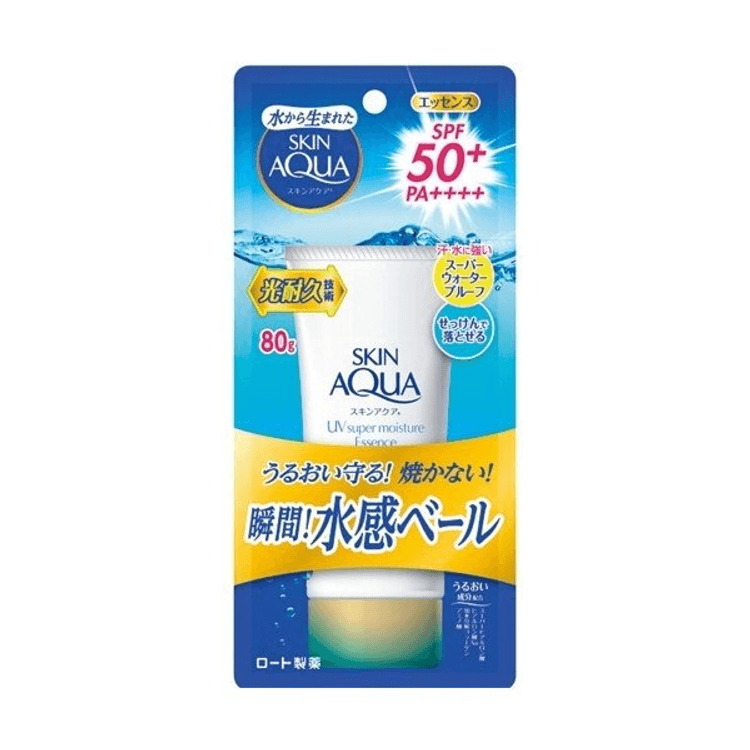 日本rohto 乐敦skin Aqua 水感保湿防晒精华spf50 Pa 80g 亚米