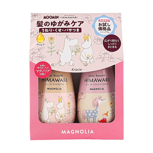 Moomin Limited Edition Magnolia Scent Hair Care Set 16.9fl oz+17.6oz Deep Moisturizing & Frizz Control