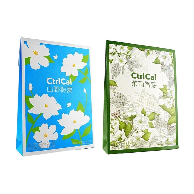Jasmine Snow Bud Milk Tea 5.43 oz+Mountain Wild Gardenia Milk Tea 5.43 oz【2 Combo Packs】
