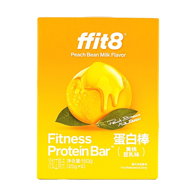 ffit8 水果味蛋白棒 黃桃豆乳味 150g【高蛋白 高膳食纖維 0反式脂肪】6條裝 3