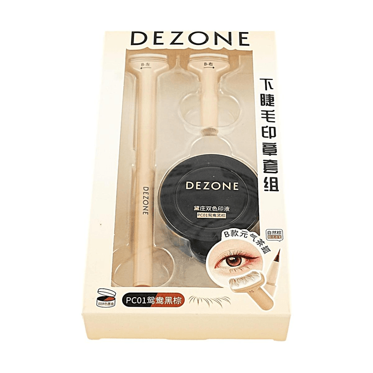 Lower Lash Stamp Eyeliner Set Natural Brown | Dual-Ended Eyeliner with Lash Stamp 4