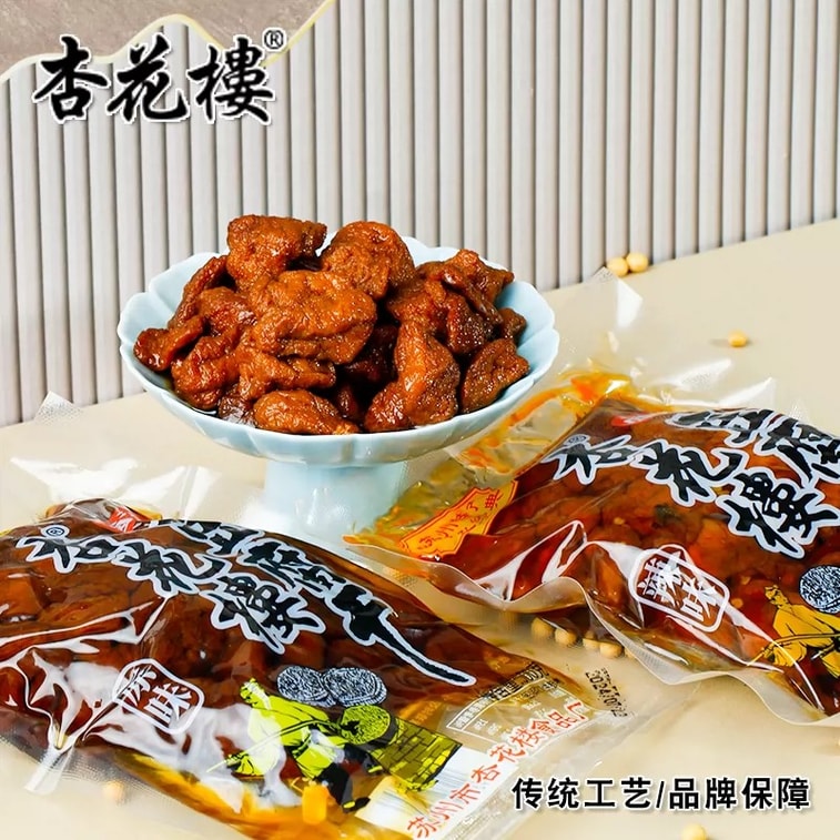 【중국 직배송】 행화루 간장 양념 두부 말린 것 쑤저우 특산품 매운맛 채식 500g 3