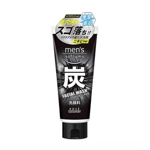 【日本直邮】KOSE高丝 softymo控油男士黑炭洗面奶 130g