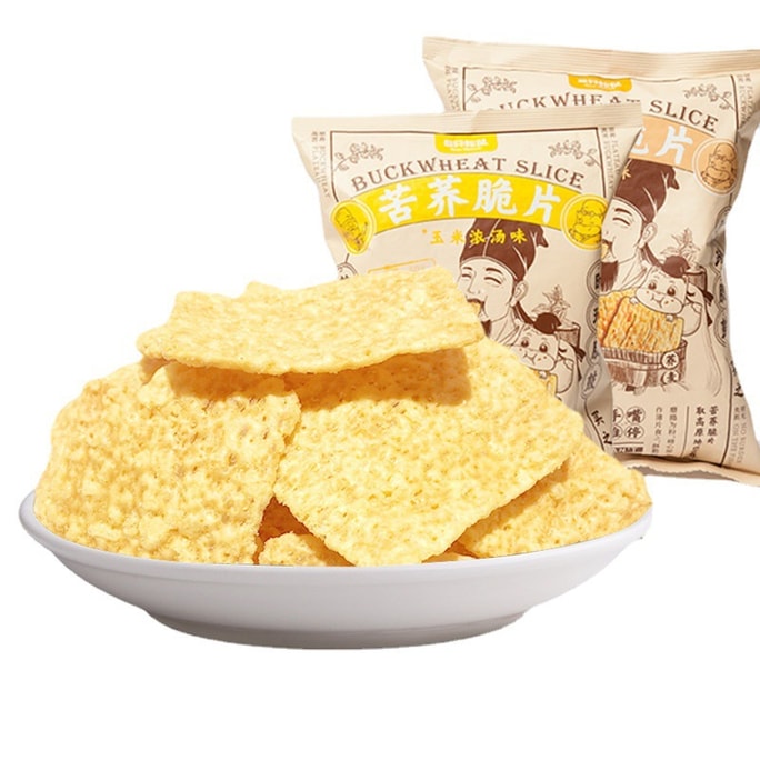Tartary Buckwheat Crisps-Corn Thick Soup Flavor Coarse Grain Potato Crisps Office Snacks Network Red Food 60G/ Bag