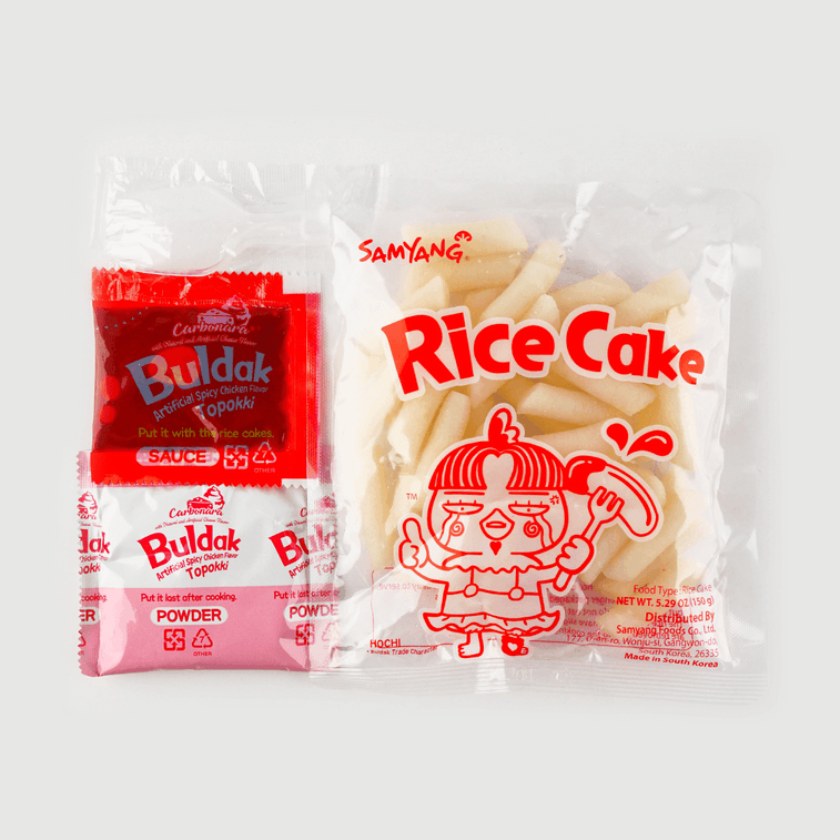 Korean Buldak Topokki,Spicy Fried Rice Cakes,Carbonara Flavor*2 & Hot ...