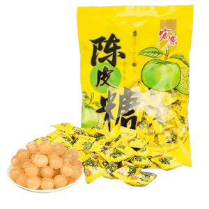 【中国直邮】宏源 陈皮糖酸甜怀旧水果糖火锅糖果散装结婚喜糖 355克