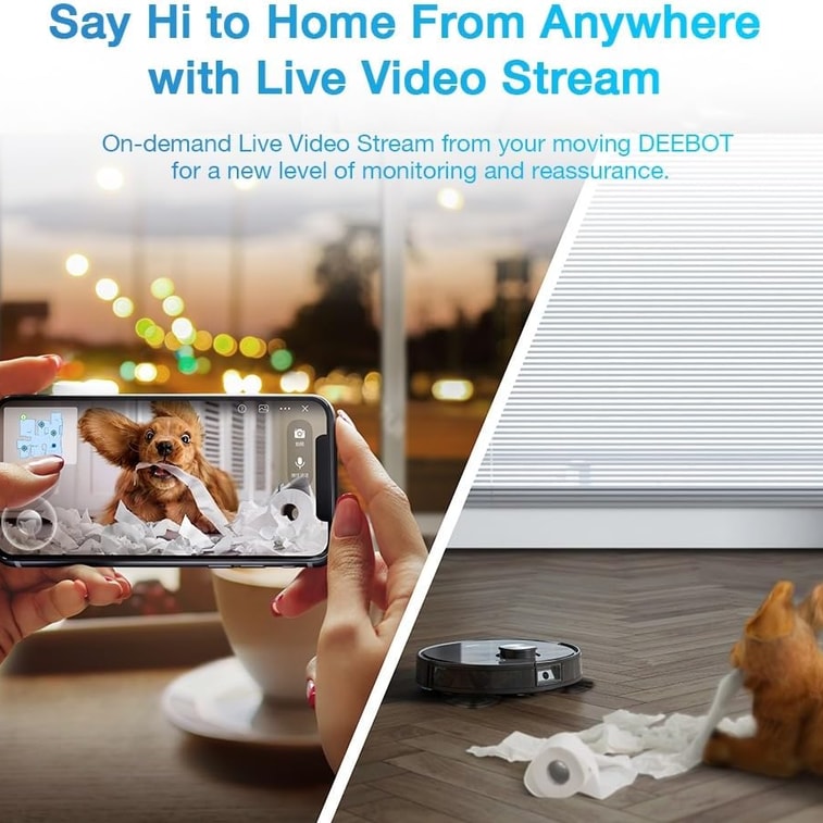 ECOVACS Deebot T8 AIVI Robot Vacuum Cleaner For FloorsCarpet Vacumming and Mopping in One-Go Laser Mapping Smart AI 5