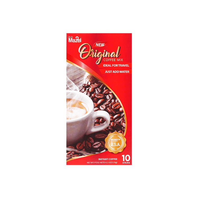 Mazel Original Coffee Mix - Instant Coffee, 10 Sticks, 4.23oz