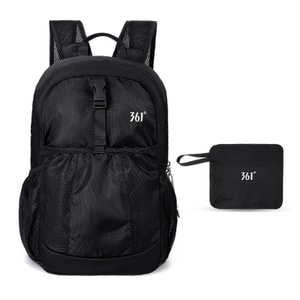 Black Color Travel Backpack (1 Piece)  Unisex Portable Bag For Outdoor FBMQC