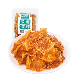 【中国直邮】 邬辣妈 散称麻辣豆皮条办公室休闲零食品解馋小吃手撕微麻微辣20g*5袋