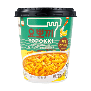 韓國Yopokki 拉麵+炒年糕 咖哩口味 145g【濃鬱咖哩 糯糯年糕】