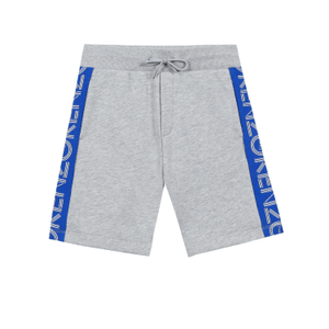 Kenzo Kids Logo Bermudas Shorts In Marl Grey 2Y
