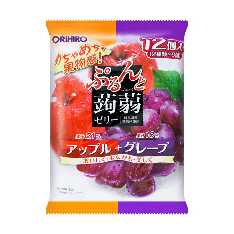 Konjac Jelly Apple and Grape Flavor 8.47 oz *3【3 Packs】【Low Calories】 5