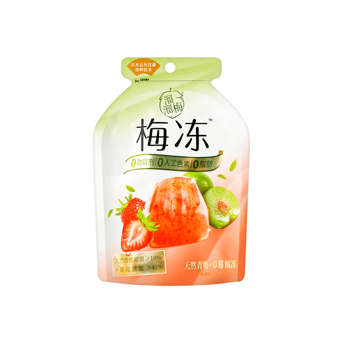 Plum Jelly Konjac Jelly Pudding Natural Green Plum + Strawberry Flavor 120g [0-fat and low-calorie]