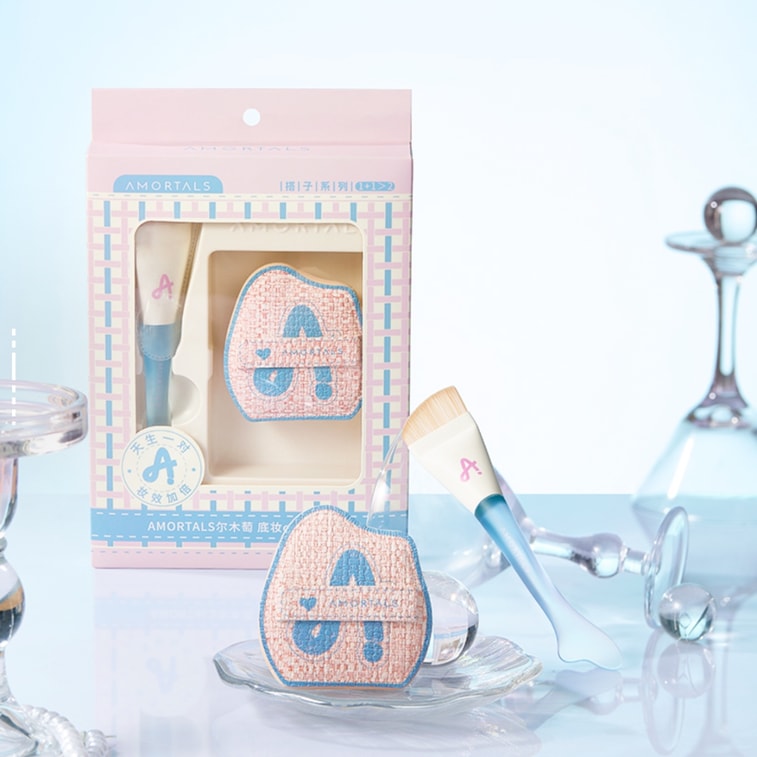 에르무타오 피쉬테일 씬 아크 파운데이션 브러쉬 + 파우더 퍼프 세트: 피부 친화적이고 결점 없는 완벽한 마무리를 위한 최고의 도구 4