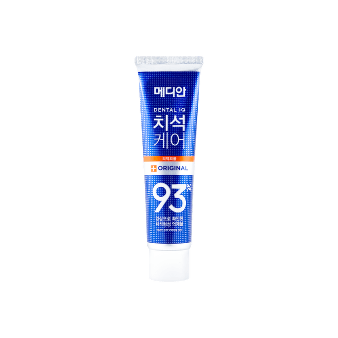 韩国爱茉莉麦迪安93 成人牙膏 93% 強效淨白亮白牙膏 120g 蓝色柠檬薄荷 祛除牙结石