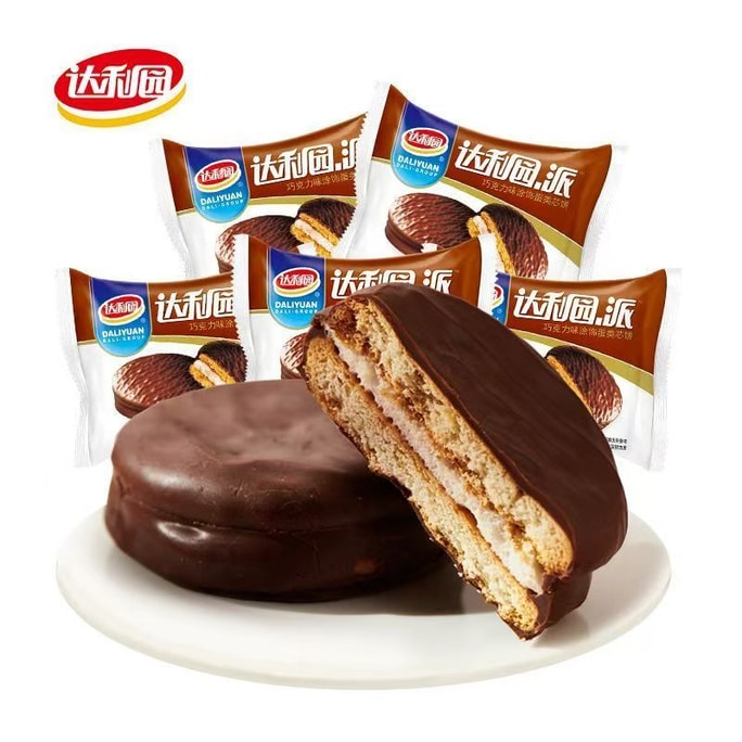 达利园 巧可派巧克力味涂层蛋糕夹心面包 25g*4包