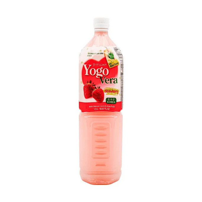韩国YOGO VERA 芦荟饮料 草莓味 1.5L