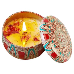 Dry flower aromatherapy candle sandalwood essential oil candle 80g Valentine's Day living room bathroom decoration