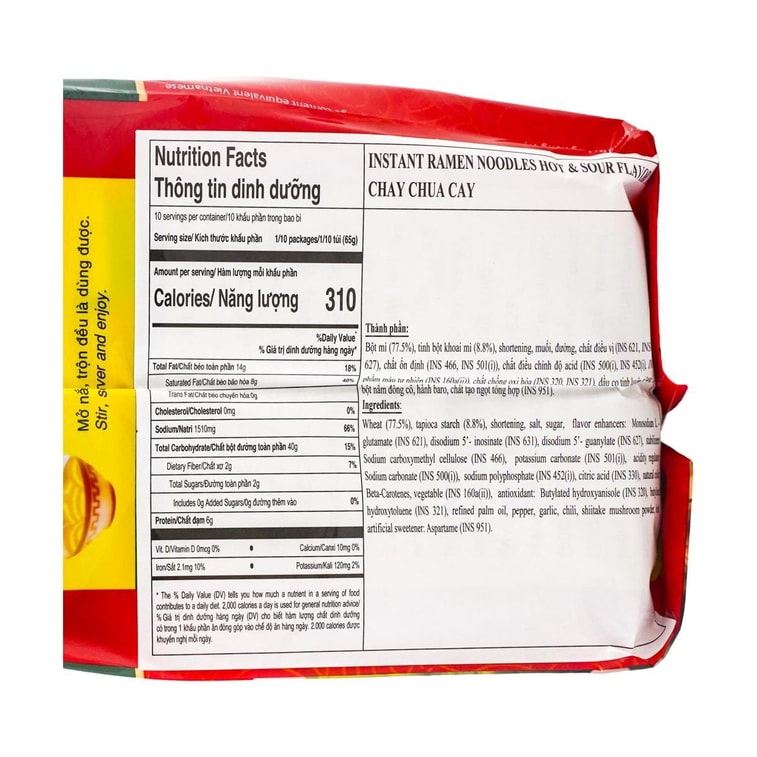Binh Tay Spicy Vegetarian Flavor Instant Ramen, 23 oz 5