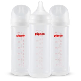 PP Nursing Bottle Wide Neck | Easy To Clean |11.2 Oz (Pack Of 3) Includes 3 L Nipples (6m+)