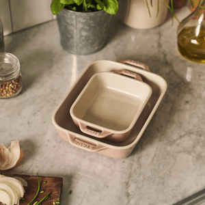 Rectangular Baking Dish Set Pastel Pink 2Pcs