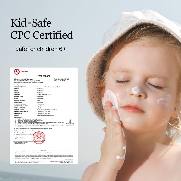 [미국 직배송] 라운드랩 자작나무수액추출물 함유 보습 선크림 스틱, SPF50+, 19g (국내) 4