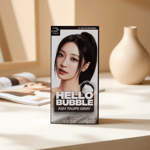 Hello Bubble Hair Dye, Easy Hair Coloring, 3.52 oz. #7A Ash Taupe Gray 【2 Boxes of Medium-Long Hair Value Pack】