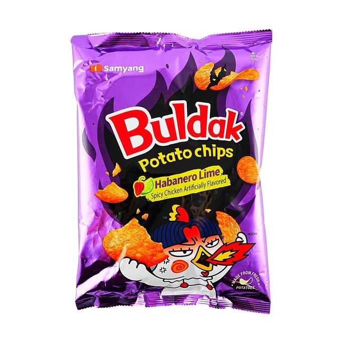 Buldak Potato Chips Habanero Lime Flavor 4.23 oz