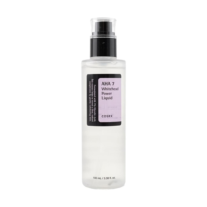 AHA 7 Whitehead Power Liquid, 3.38 fl.oz. - Exfoliating Toner with Glycolic Acid for Dry Skin