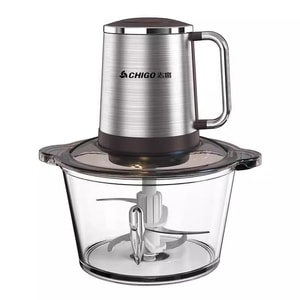 [중국에서 직접 우편 발송] Chigo 전기 고기 분쇄기 푸드 프로세서 블렌더 다진 고기, 야채, 생강 및 마늘 대용량 1.1kg 110V