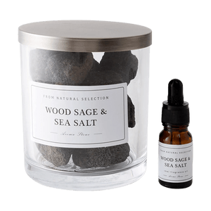 Stone Aroma Diffuser Lore Series, Wood Sage & Sea Salt Scent, Home Decor