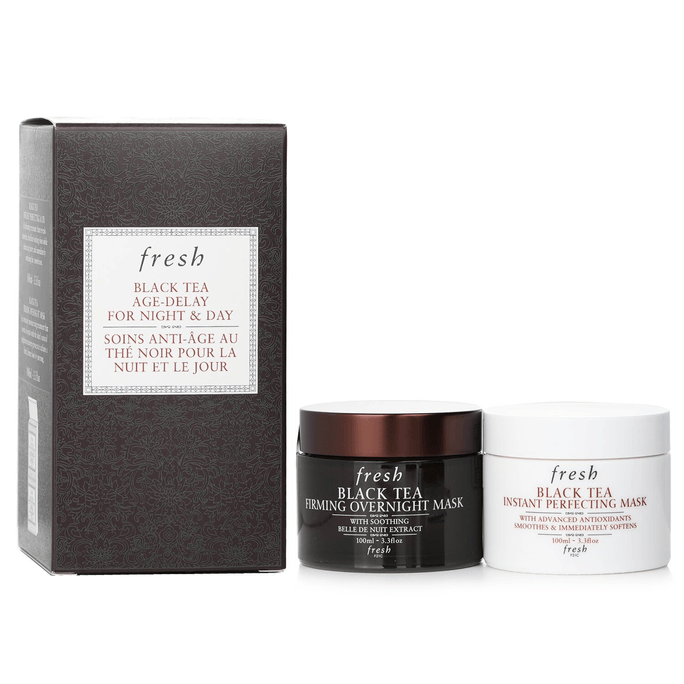 美國 【香港直郵】 Fresh馥蕾詩 紅茶抗衰老日夜套裝:紅茶瞬間完美面膜 100ml + 紅茶緊緻夜間面膜 100ml 2x100ml/3.3oz