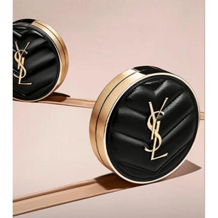 Yves Saint Laurent YSL圣罗兰 全新黑色皮革气垫 恒久完美雾光气垫粉底 持久遮瑕不脱妆 24H顶级柔雾光 细腻服帖 自然无暇 清透奶油肌 SPF23·PA++ 14g #20 8