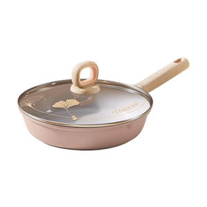 Ceramic Crystal Frying Pan, Oil-Concentrating Non-Stick Pan/Wok, Lid Not Included, 20cm, Suitable for Induction and Gas 