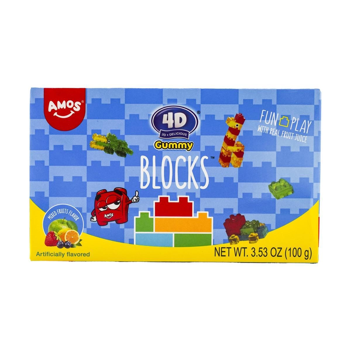 Amos Sweets 4D Gummy Blocks,3.53 oz - Yami.com