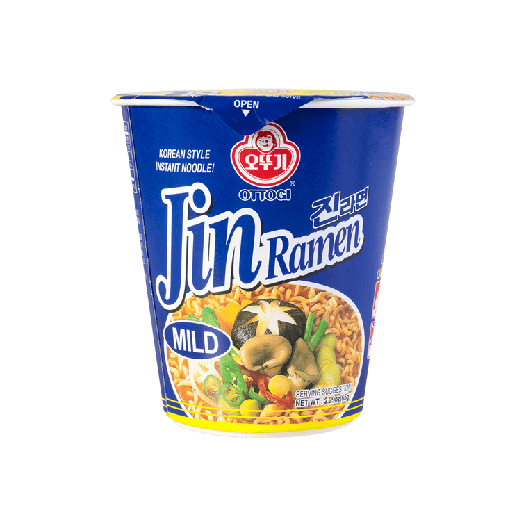 ジンラーメン 韓国風インスタントカップヌードル マイルド味 6個パック（2.29オンス）【バリューパック】 8