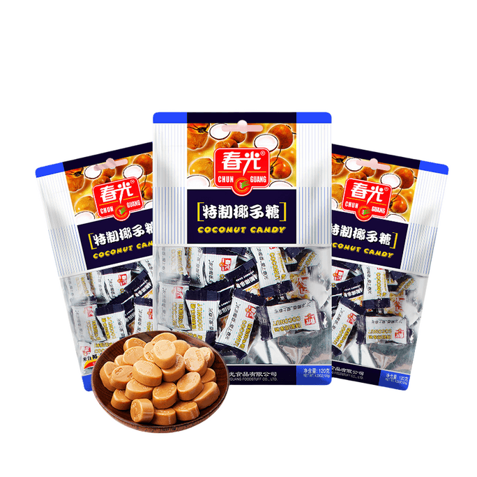 【中國直郵】春光 特製椰子糖 海南特產 零食年貨 120g/袋*3