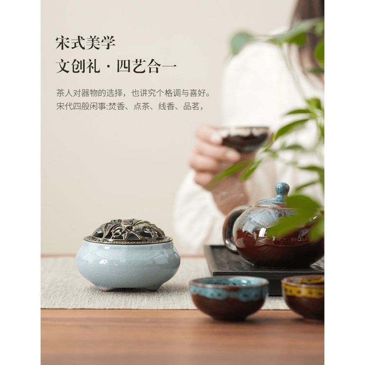 Kiln Changed Tea & Incense Gift Set For Clients, Chinese Cultural