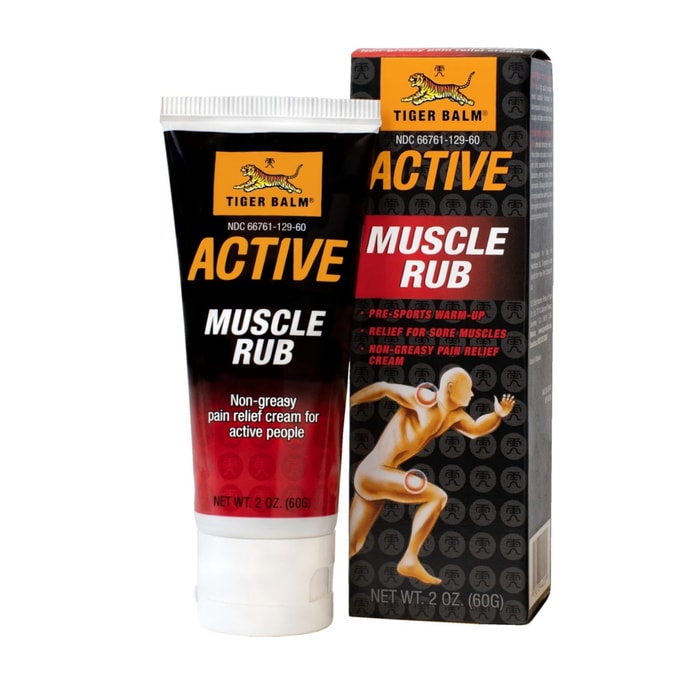 Active Muscle Rub 2oz 60g- Alleviate Muscle Aches Sprains Strains Sore Muscles