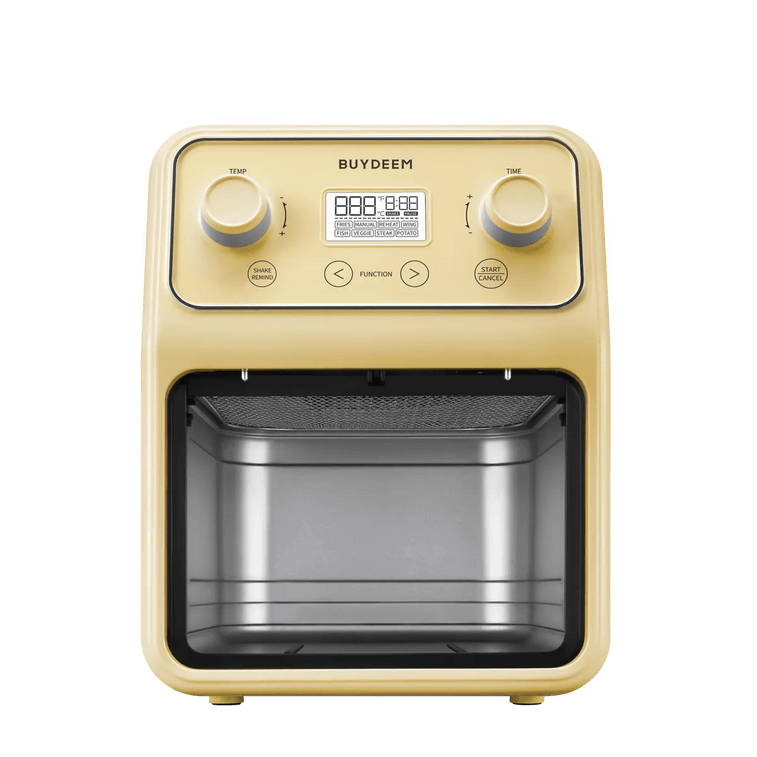 BUYDEEM北鼎 氣炸鍋 多功能家用電炸鍋 可視大容量金屬內膽 4L 小鵝黃【贈黃豬豬盒】 6