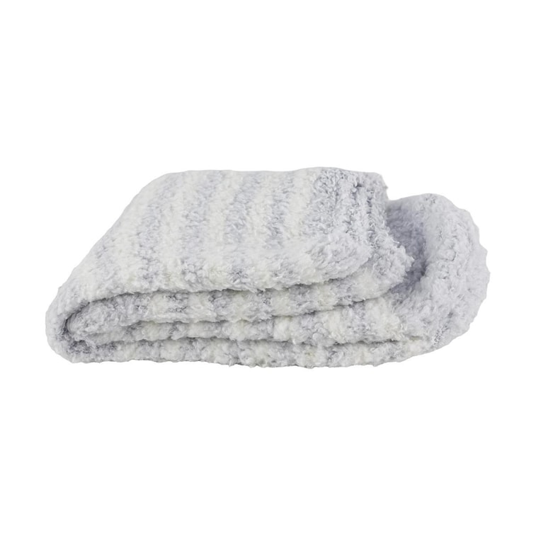 Plush Socks Striped Fleece Coral Fleece Blue 7