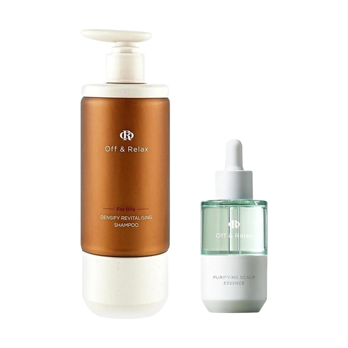 Densify Revitalising Shampoo, For Oily, 10.1 fl.oz. + Purifying Scalp Essence, Scalp Balancing Essence, 1.69 fl.oz. 【Val