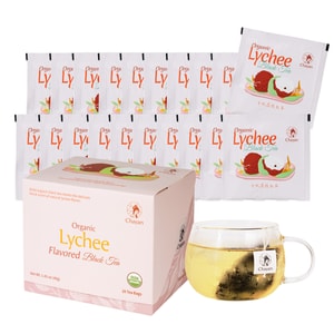 茶颜悦色 有机荔枝味红茶,20枚入40g【USDA认证】【20枚超值装】【夏日清爽冷泡茶】清甜果香红茶袋泡茶 冷热双泡 独立包装茶包 送礼推荐