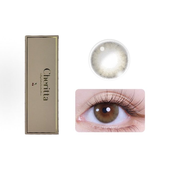 【香港直送】日本T-GARDEN チェリーガール チェリッタコンタクトレンズ 1日使い捨て 10枚パック [ミミオリーブ] ミスティライトグラスグリーン 0