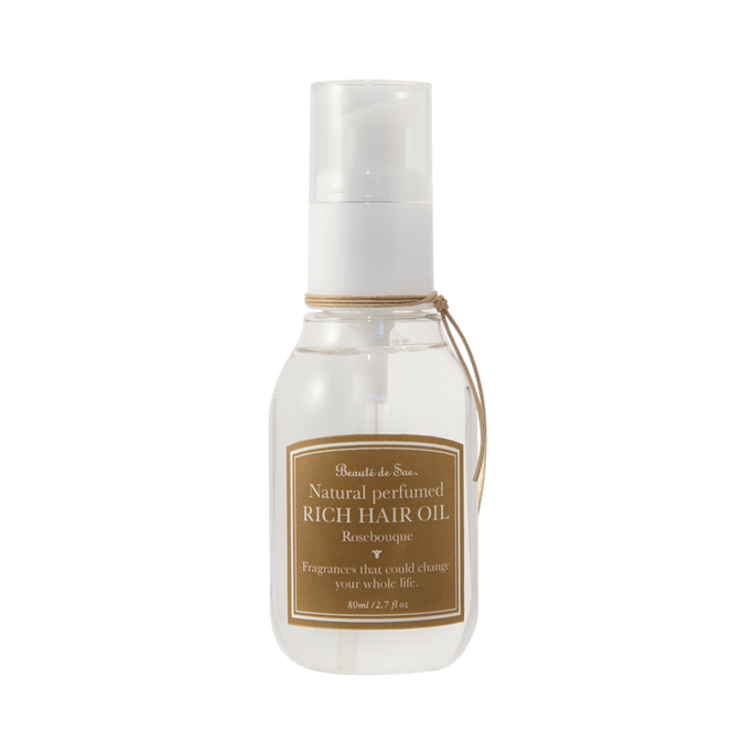 Beaute de Sae||ナチュラル アロマテラピー ヘア オイル||ローズの香り 80ml