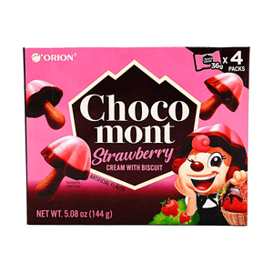 초코 몽 비스킷 딸기 크림 맛, 142g
