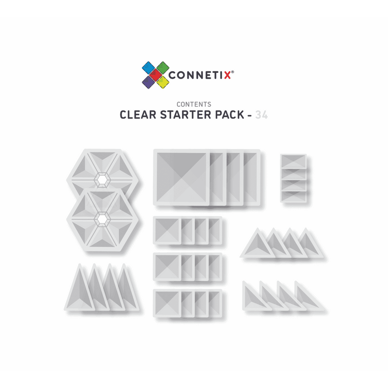 美国 MOM LOVES ME 透明磁力片 34片装透明套装 6