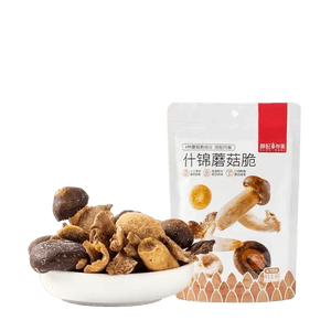 【中國直郵】 薛記炒貨 什錦菇脆 60g 即食蔬菜乾 脫水香菇 蔬果脆