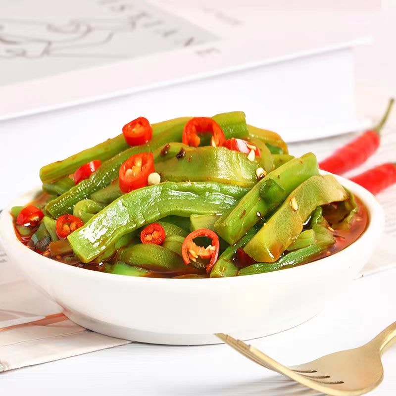 【中国直邮】 口水娃 贡菜开袋即食混合味(酸辣味、香菜味、爆辣味)共计10包(90g*1)